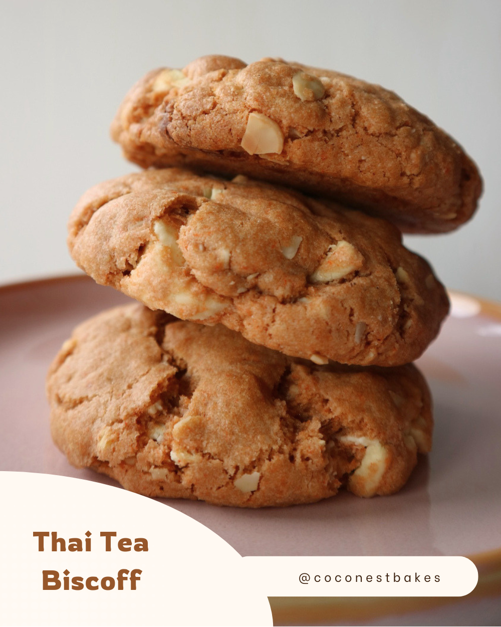 Thai tea Biscoff Cookie